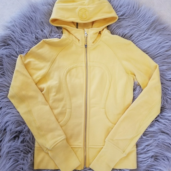 lululemon athletica Tops - **final $ drop**Yellow Lululemon scuba 2 hoodie